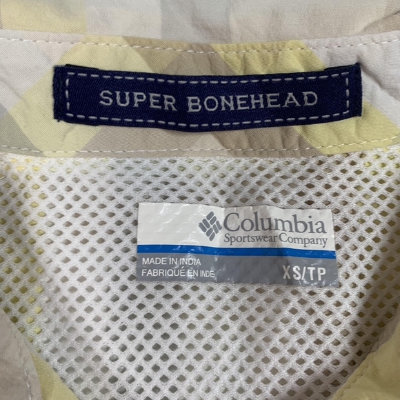 Columbia Womens Super Bonehead Shirt Yellow Sleeveless Vented Fishing Size XS - Picture 3 of 8